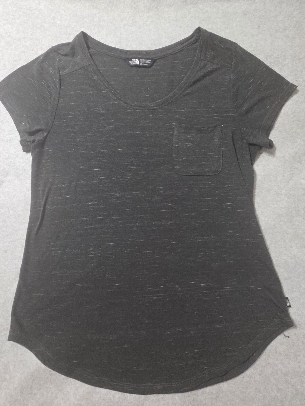 The North Face Women's Dark Heather Black Short-Sleeve Pocket Tee